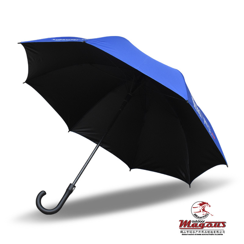 27inch*8K Fiberglass Straight Advertising Golf Umbrella//Sun Color Change Anti UV Black Coating Umbrella