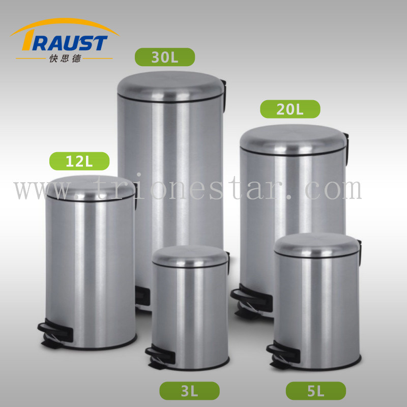 Hot Sale Stainless Steel Pedal Waste Bin with Plastic liner
