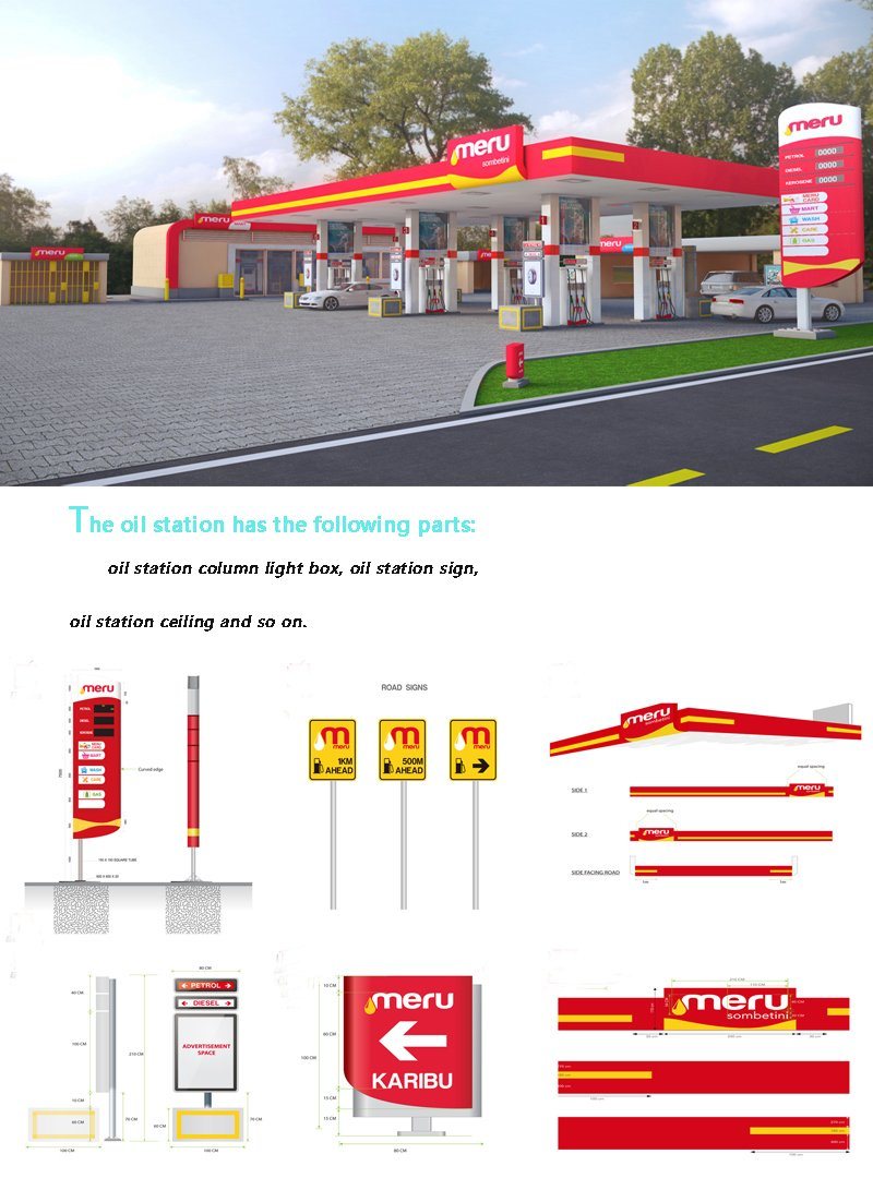 Gas Station Price Signs for Sale LED Pylon Sign Pylon Design