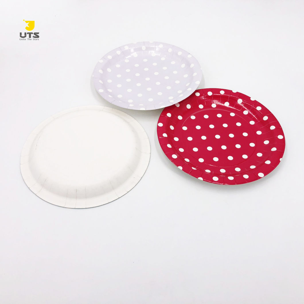 Custom Biodegradable Food Grade Paper Food Plates