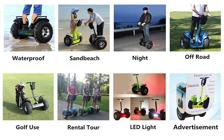 New Products 2016 E-Scooter off Road electric Chariot Two Wheels Self Balancing Electric Scooters for Profitable Rental Business