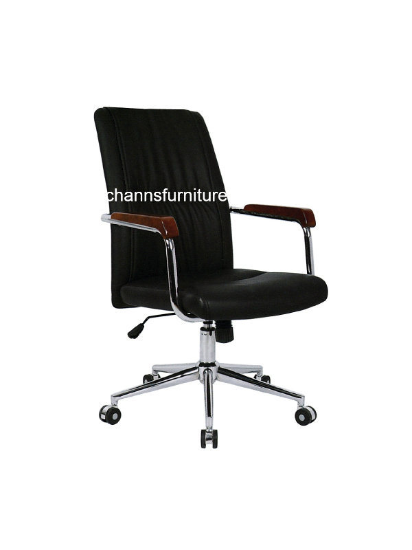 High Quality Office PU Leather Executive Chair with Solid Wood Arm (CAS-EC1829)