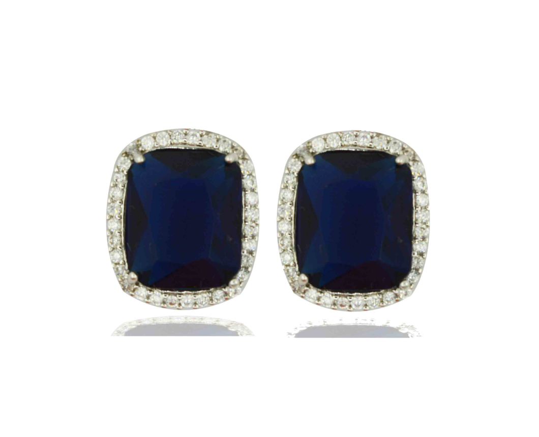 Sappire Blue Stone Earring in 925 Silver Jewelry