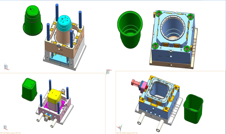 Plastic Mold/Trash Can Plastic Rubbish Bucket Injection Mould