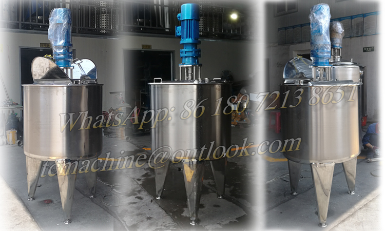 300liter Stainless Steel Batch Mixer Milk Mixing Tank Power Mixer