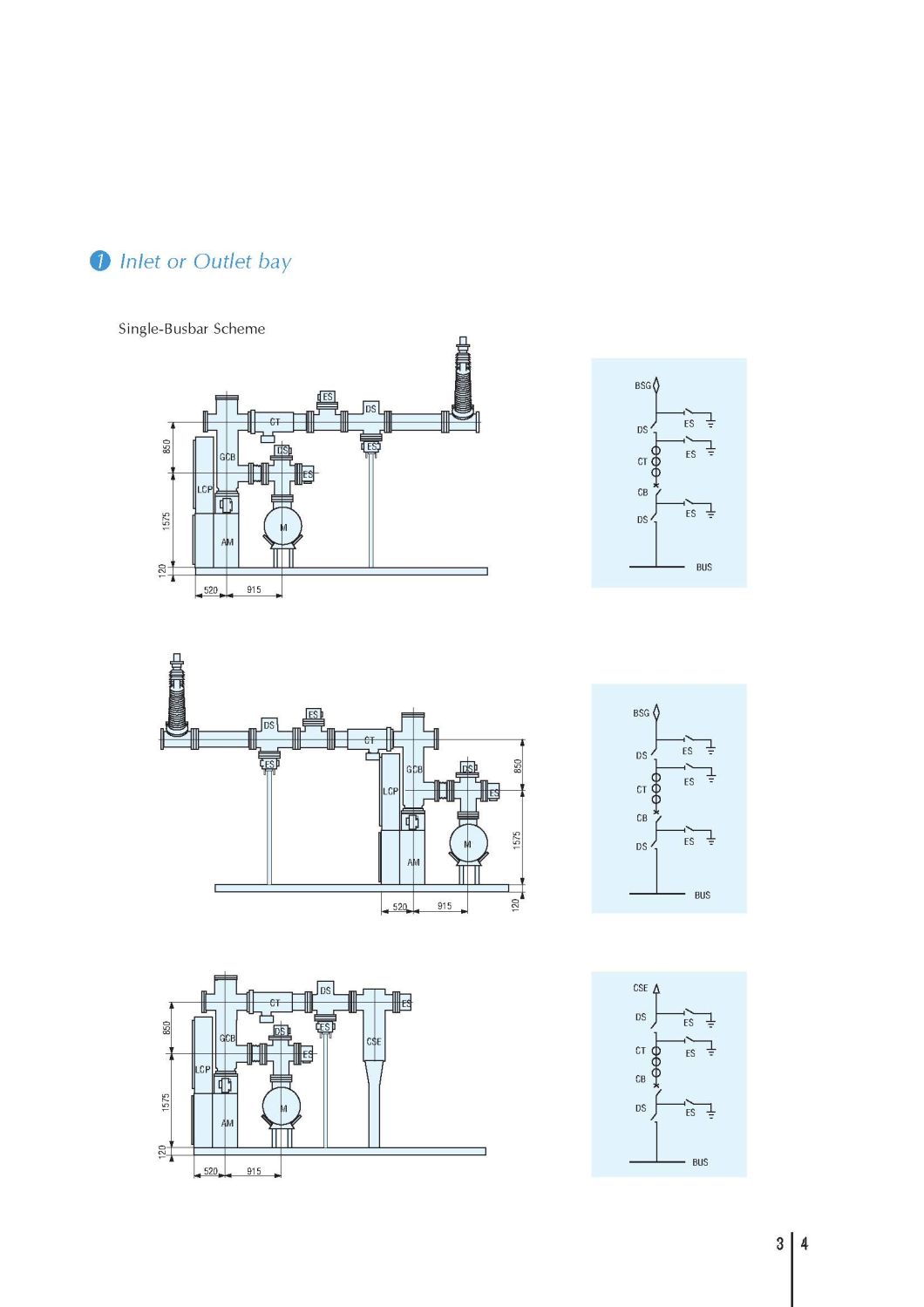 38kv/72.5kv/145kv 50Hz/60Hz Gis Gas Insulated Metal Enclosed Switchgear with IEC61850 Protocol