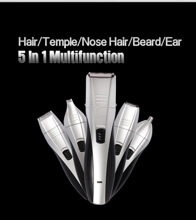 Multifunctional Rechargeable Electric Hair Trimmer Grooming Kit Nose Ear Beard Clipper
