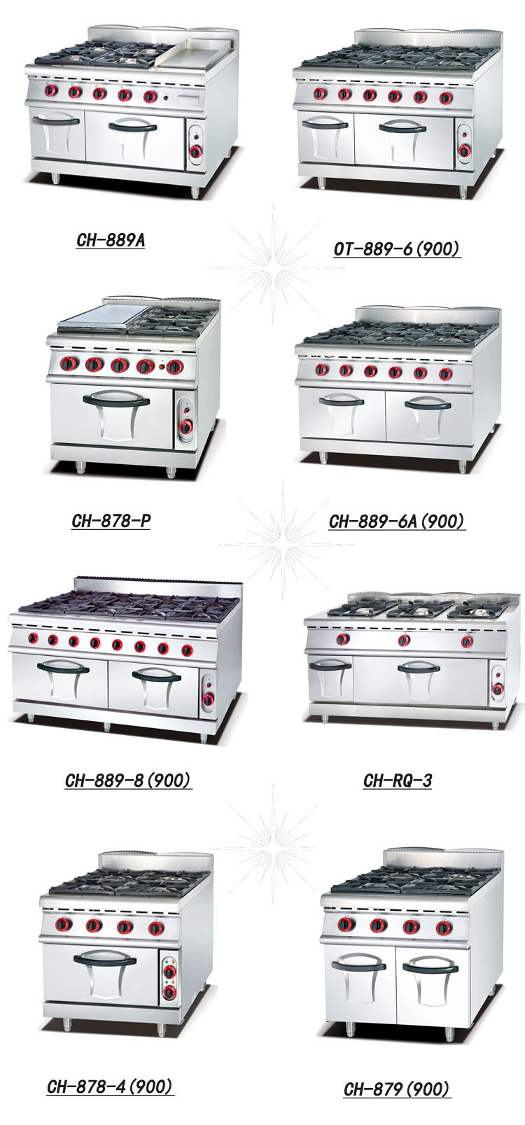 4-Burner Stainless Steel Gas Stove