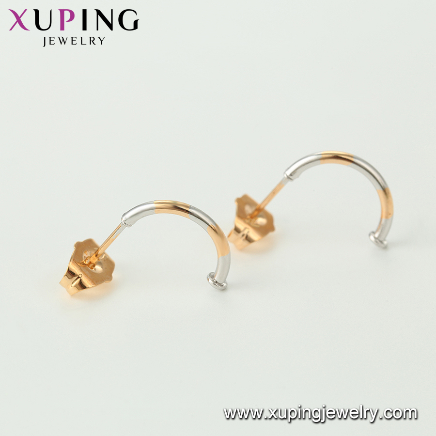 Xuping Saudi Gold Plated Wedding Designs Gold Studs Earring Jewelry for Girls