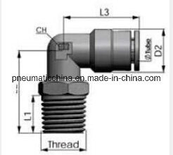 Brass Nickle-Plated Fittings, Metal Push in Fitting