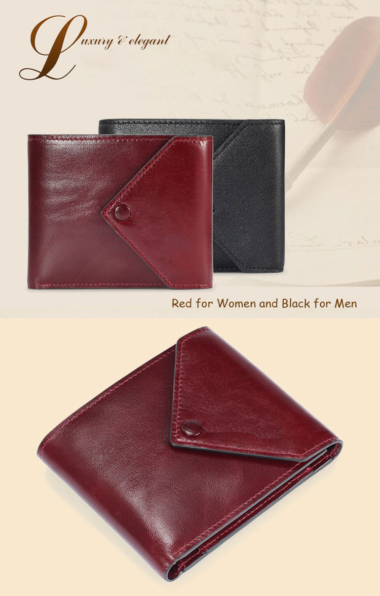 Popular Custom Logo Design Quality Genuine Leather Coin Pocket Women Wallet