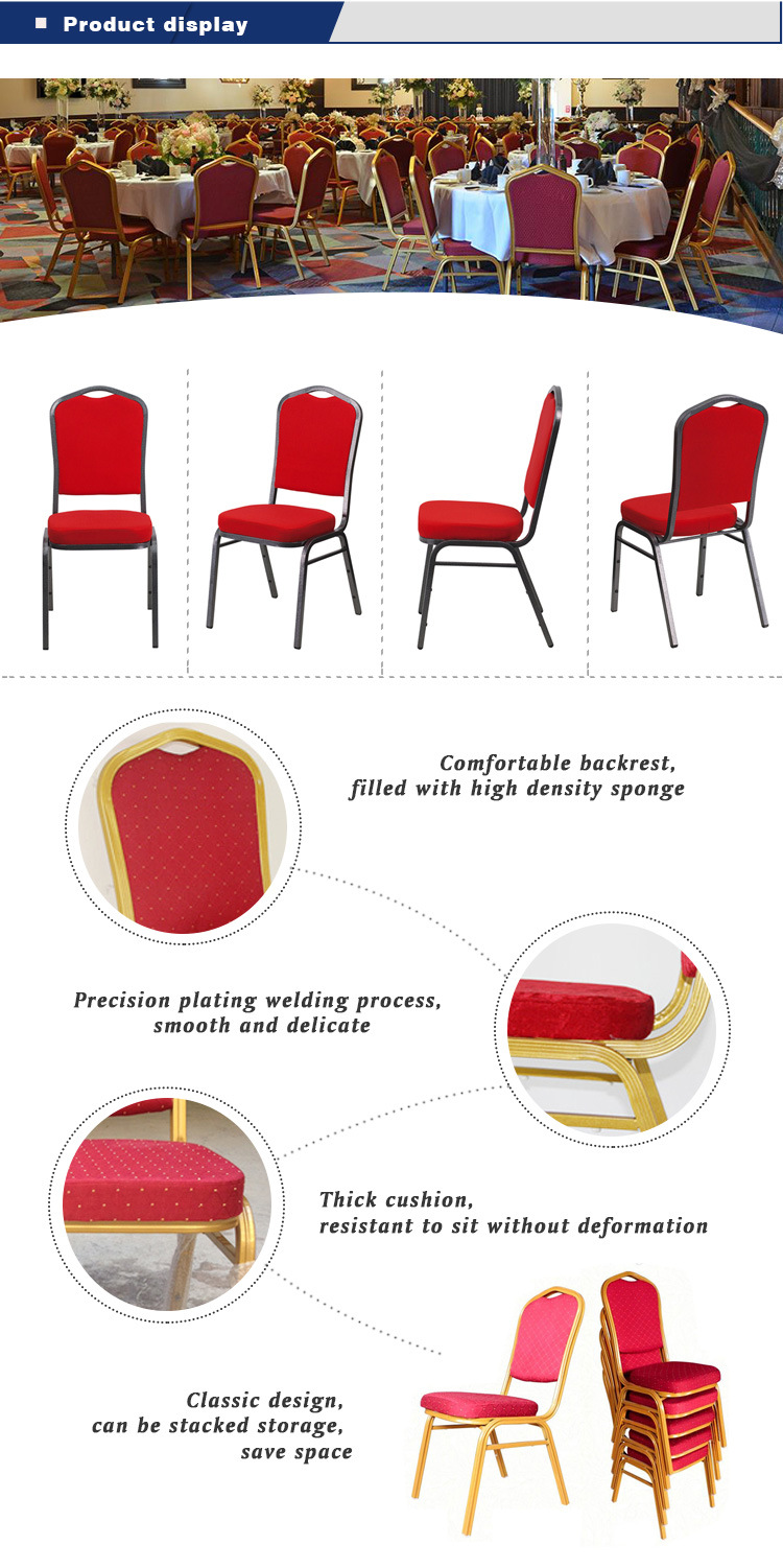 Comfortable Metal Steel Wedding Dining Hotel Restaurant Banquet Chair