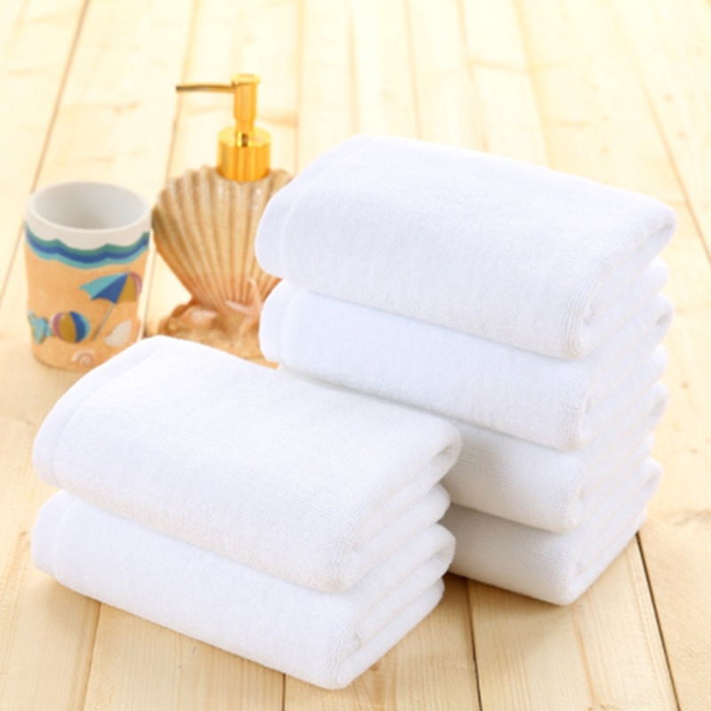 70140-400 Cotton White Terry Bath Towels