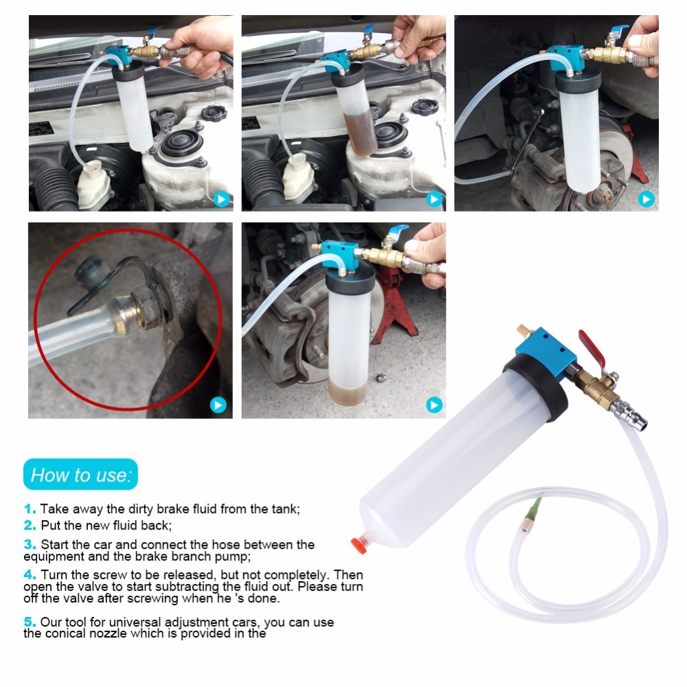 Auto Car Brake Fluid Oil Change Replacement Tool Pump Oil Bleeder Empty Exchange Drained Kit Equipment Tool