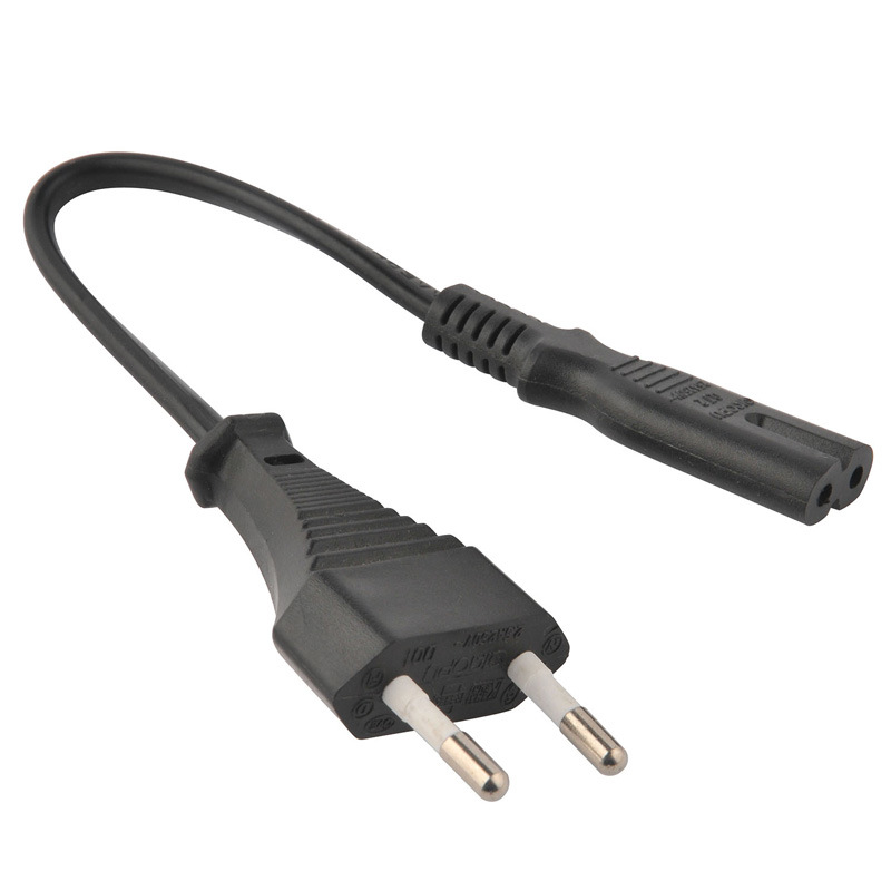 European 2 Pins Power Cord with VDE Certification and Qt8 Connector (AL-151+AL-117)