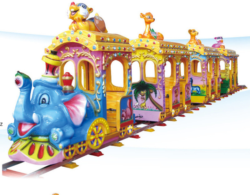 Playground Kiddie Rides Electric Elephant Track Train Rides for Sale