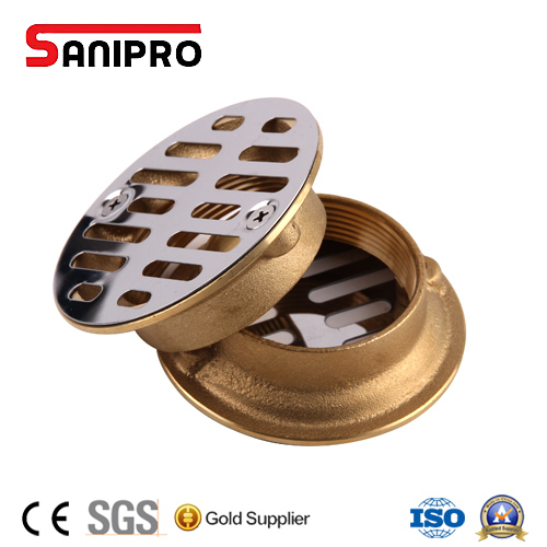 Round Brass Shower Stall Floor Drain