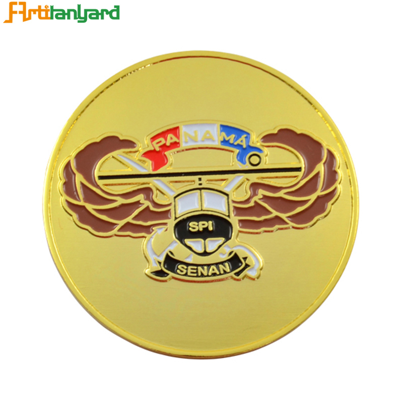 Metal Challenge Coin with Soft Enamel