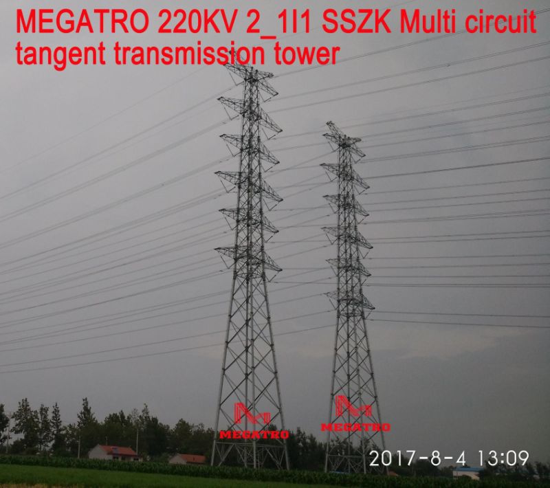 Megatro 220kv 2_1I1 Sszk Multi Circuit Tangent Transmission Tower