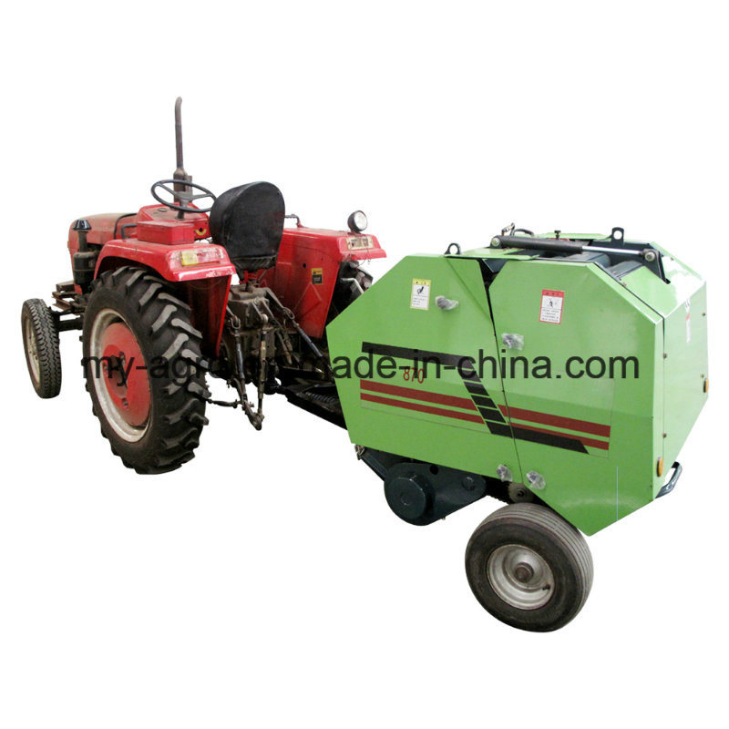 Small Tractor Hitched Mini Hay Bale Making Machine Round Baler