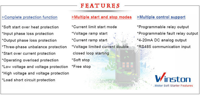 Professional Manufacturer AC 380V From 15kw to 630kw Three Phase Motor Soft Starter for Water Pump (Wsrt3018)