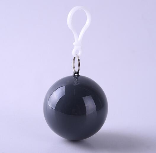 Promotional Gift Disposable Ball Rain Poncho Key Chain PE Rain Poncho