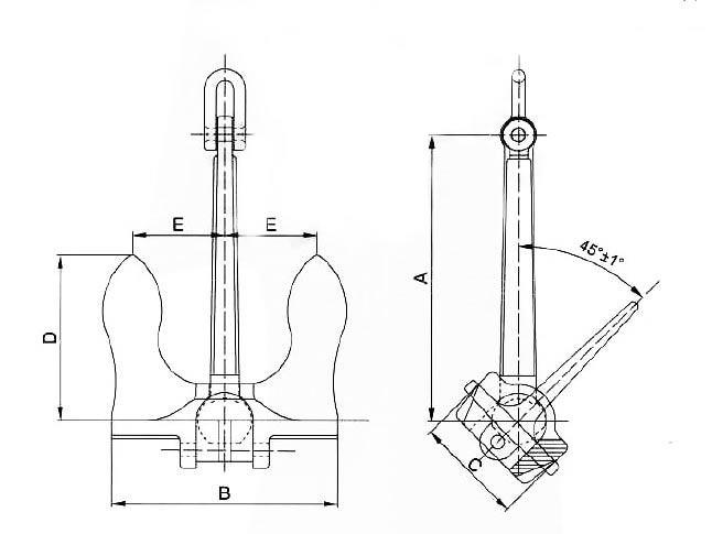 Marine Ship Baldt Stockless Anchor with Certificate