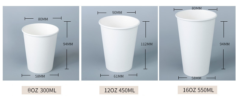 Custom Single Wall Hot Coffee Paper Cup 8oz Tea Cup