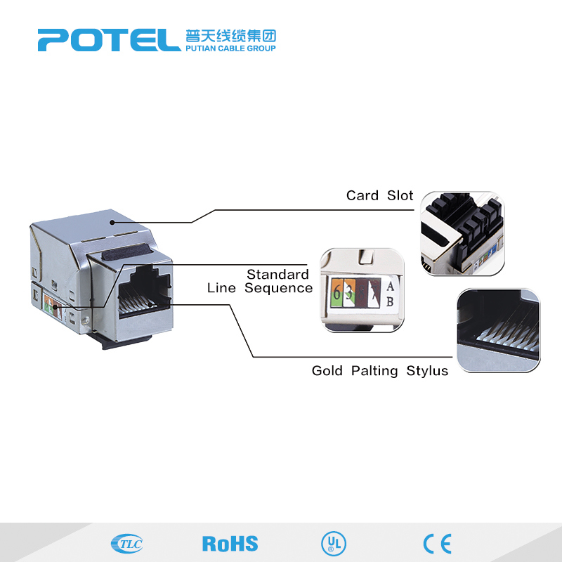 RJ45 Shielded FTP Keystone Jack Module Connector UTP CAT6