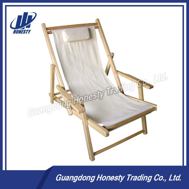 L111 Folding Beach Deck Chair with Armrest