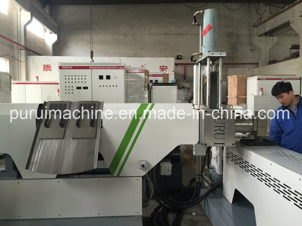 Two Stage Single Screw Plastic Extruder with Pulls Strap Cutter