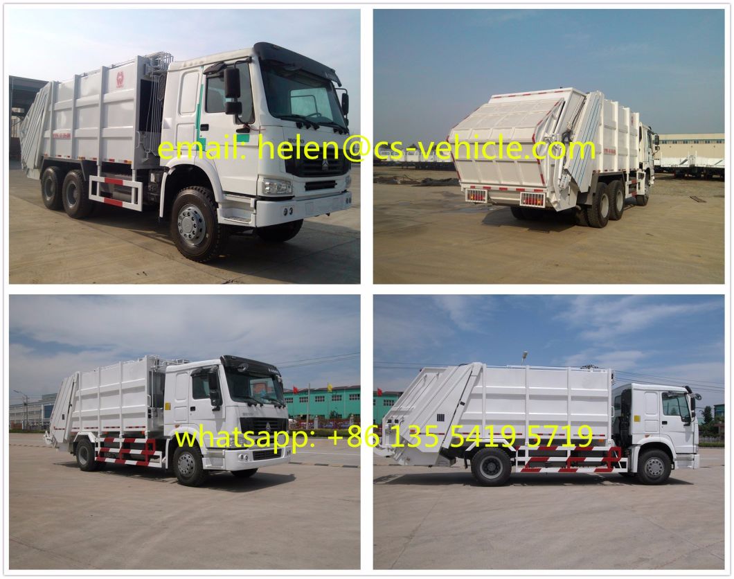 HOWO 4X2 266HP 8 Ton Garbage Truck 12m3 Compactor Garbage Truck