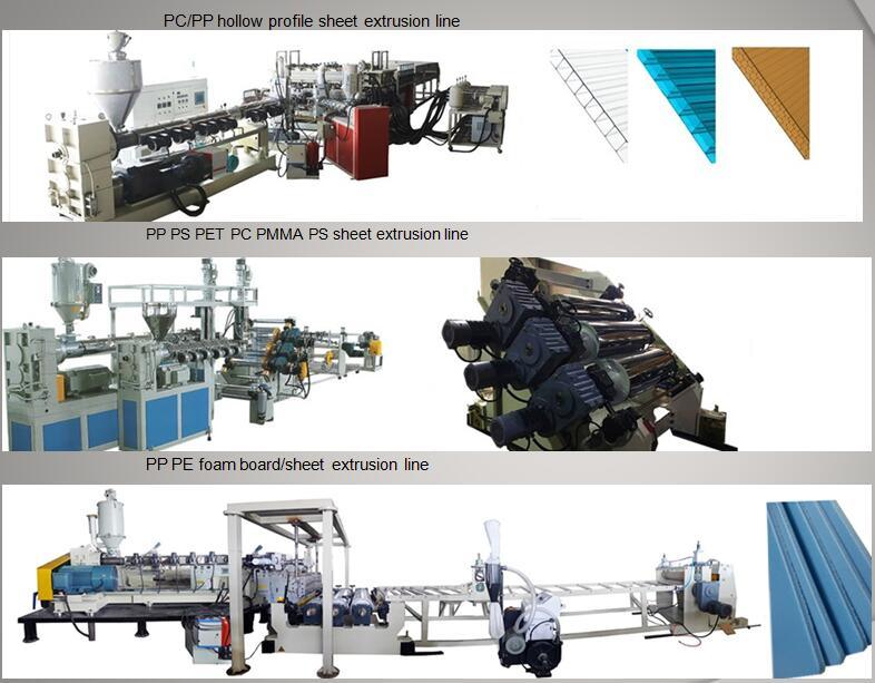 PVC/UPVC Corrugated/Waved Roofing Tiles/Sheets Extruder Machine