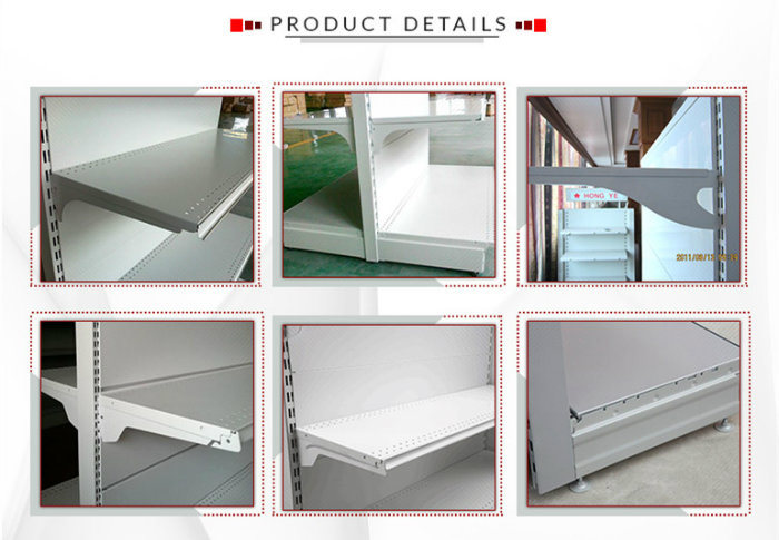 Double Side Heavy Duty Hypermarket Wire Mesh Gondola Shelf