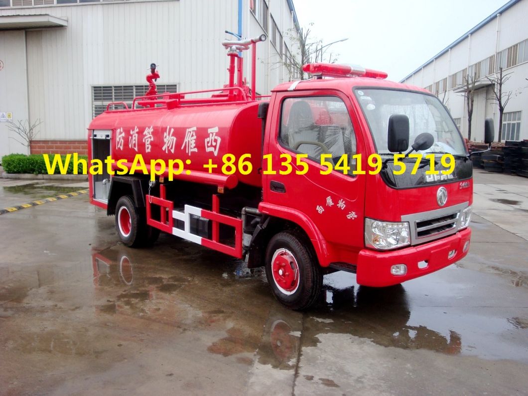 China Small 4X2 5000liters Water Tank Fire Truck 5tons Fire Water Sprinkler Truck