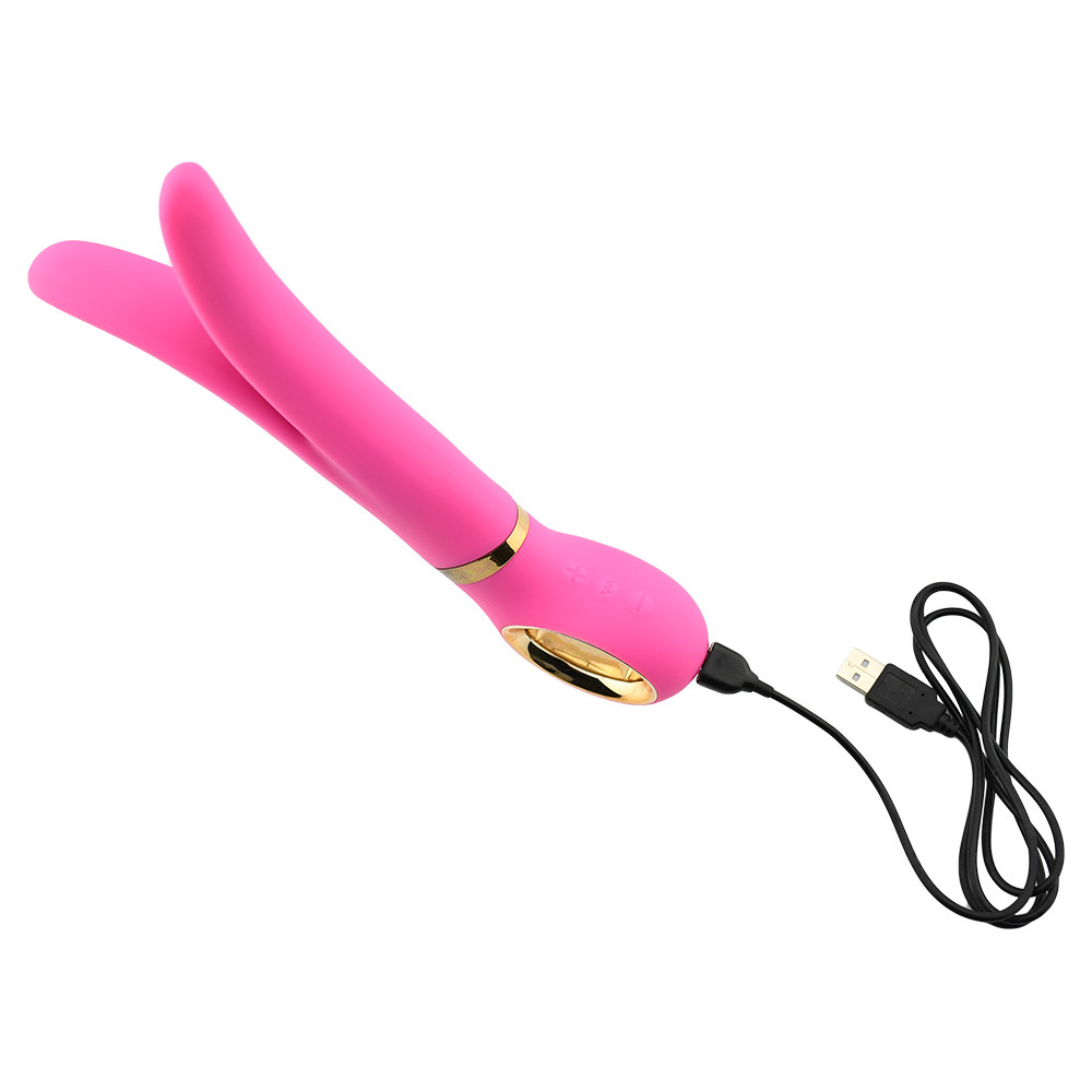 Three Points 6 Speed Vibrating Erotic Toys Breast G Spot Clitoris Massager Silicone Sex Vibrator