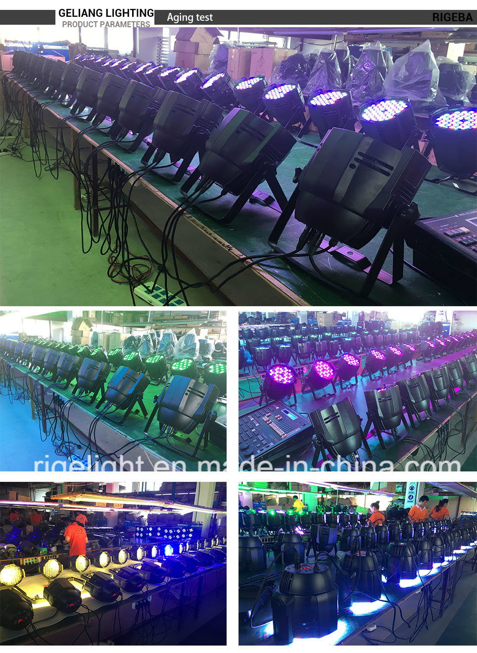 54PCS 3W RGBW Disco Stage Light LED PAR Can Light