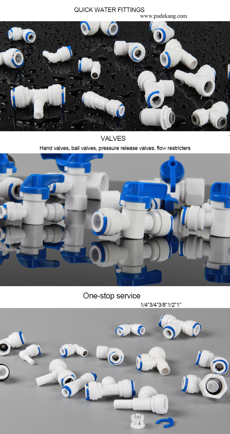 Pudekang Top Rated Straight Plastic Plug in Fitting for Water Filter System