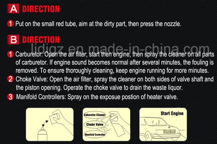 450ml Fast Cleaning Carburetor Spray