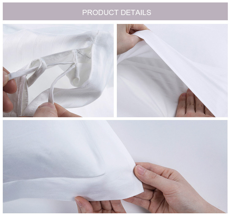100% Cotton 5 Star Hotel Bed Sheets White Bedding in Set