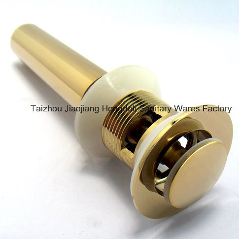 Bathroom Access Polished Brass Pop up Sink Drain