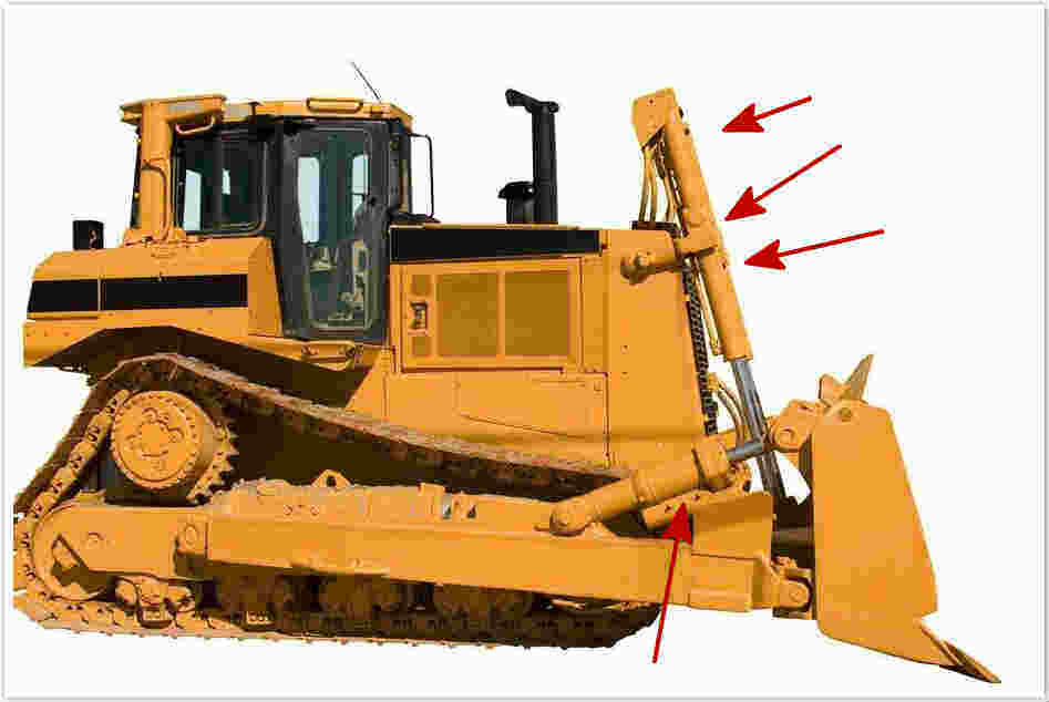 Track-Type Tractor Crawler Dozer Hydraulic Cylinders Double Acting High Pressure