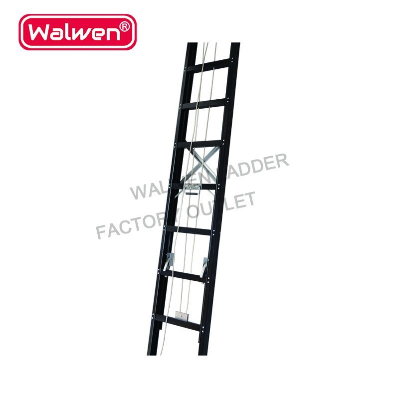 Black Color Aluminum Agility Training Telescopic Fire Escape Rope Ladder