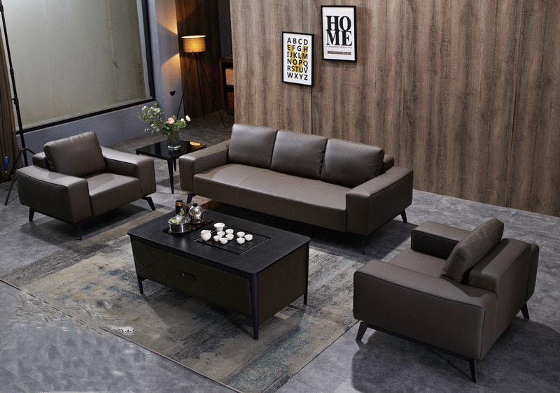 High Quality Large Executive Office Room Leather Sofa Set (Y368)
