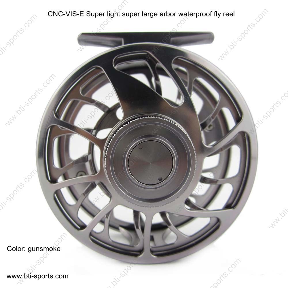 Wholesale CNC Machine Cut Aluminum Large Arbor Waterproof Light Weight Fly Reel 02A-CNC-Vis