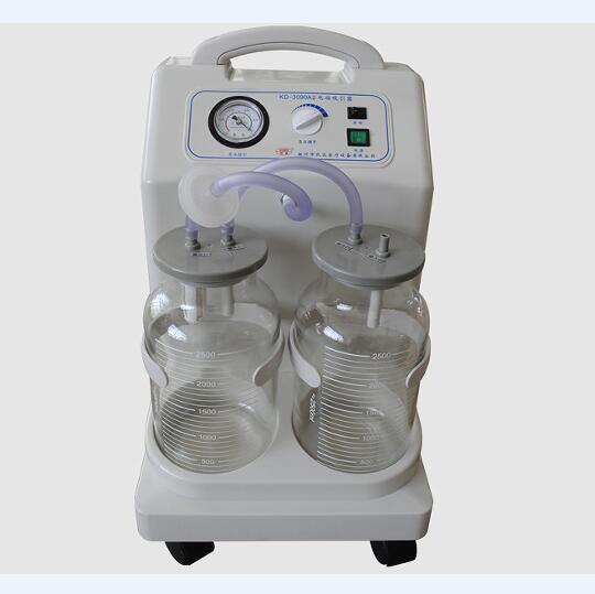 Medical Double Bottle Electrical Suction Machine Wt-3090A with Trolley