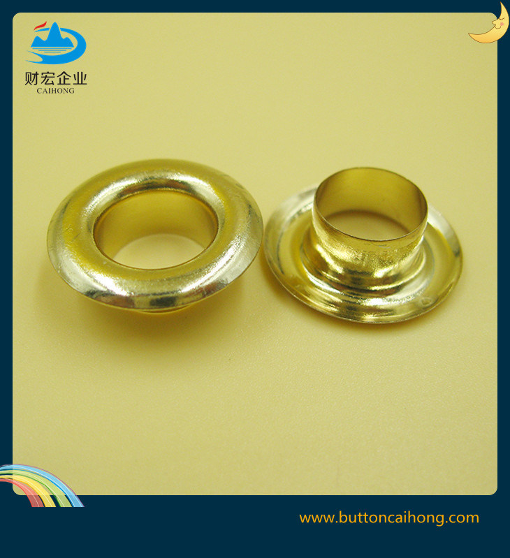 Plating Gold Brass Metal Eyelets for Garment, Clothing, Shoes