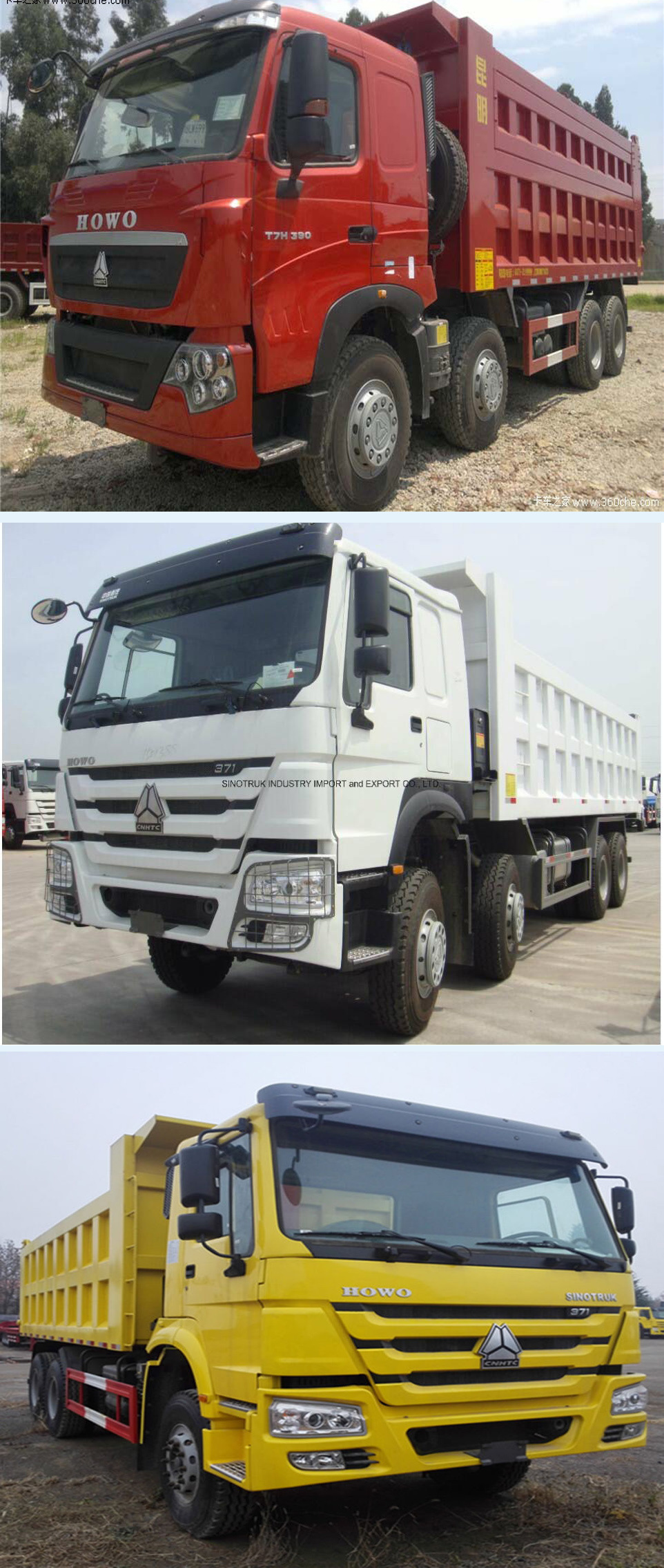 Hot Sale Sinotruk HOWO Dump Truck with 336-420HP