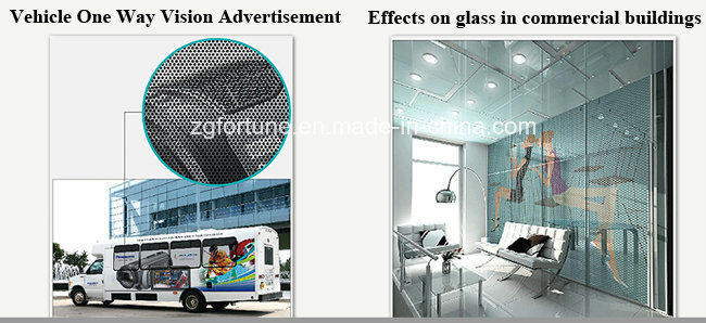 New Arrival Outdoor Bus Advertising Media Perforated One Way Vision Film for Window