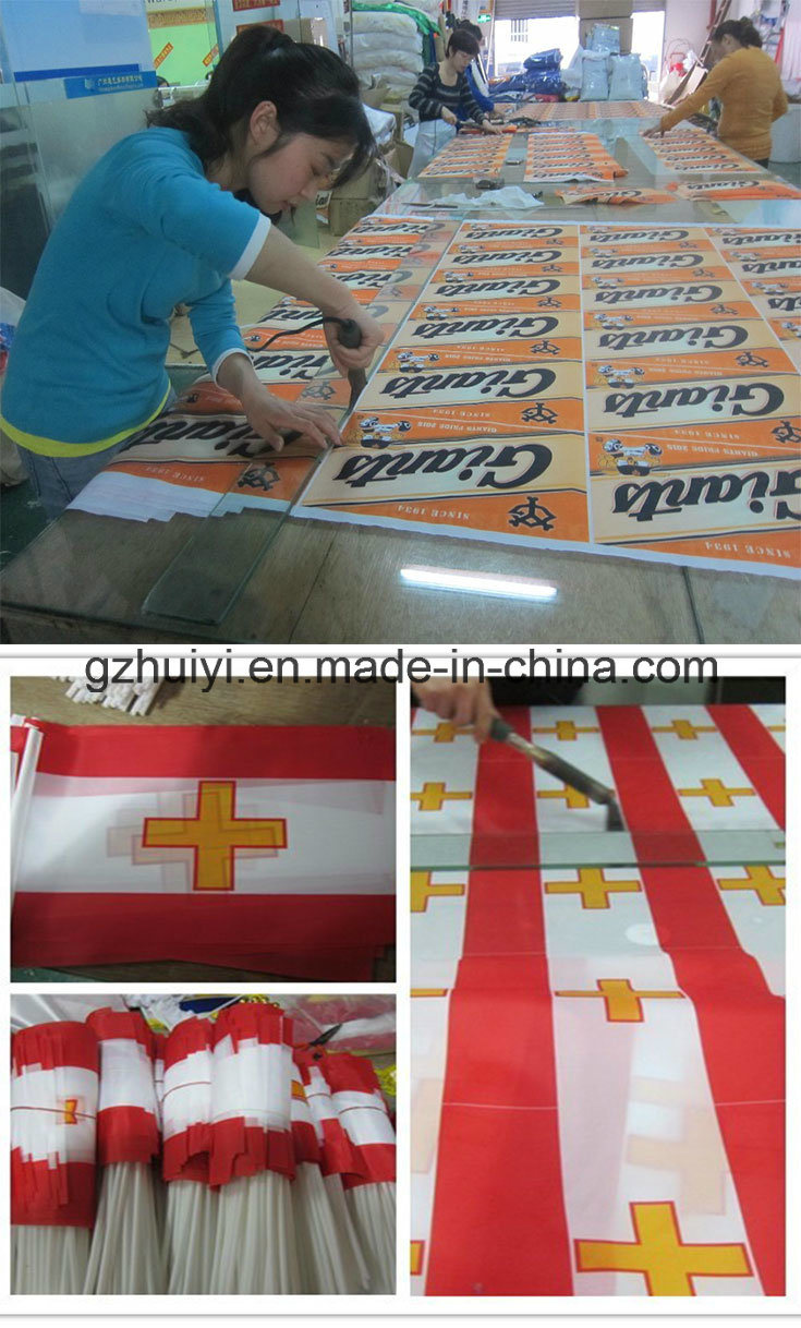 Mini Custom Promotional Polyester Printing Hand Wave Flags (HYHF-AF018)